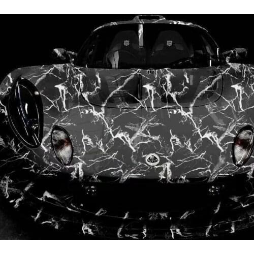 TSAUTOP Popular 1.52*30m RoHS Certification pvc Stickers black lightning Camouflage Car Wrapping Foil For Car Wraps Vinyl