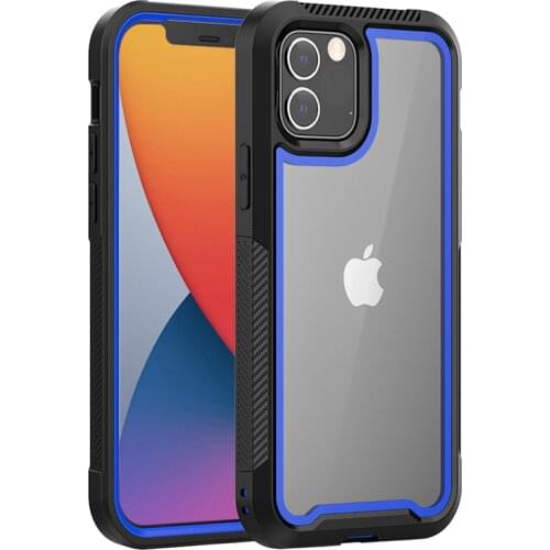 Shockproof Bumper Hybrid Armor Clear Phone Case For iPhone 12 11Pro Max XR X XS Max 6s 7 8 Plus SE 2020 PC+TPU 2 IN 1 Back Cover