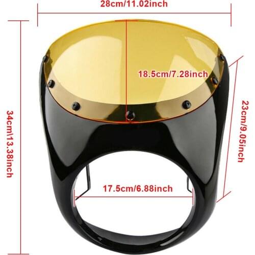 Racer Style Universal Screen Fit 7 Inch Headlight Windshield Motorcycle 7inch Headlight Fairing Screen Retro
