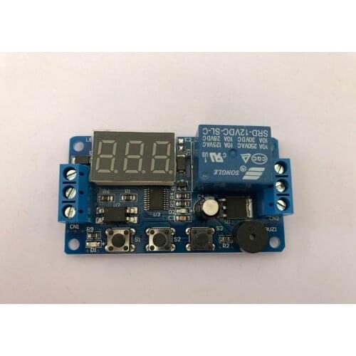 12V1 circuit delay on-off relay module cycle timing circuit switch with digital display buzzer