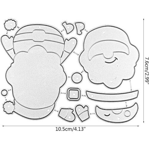 Christmas Santa Claus Metal Cutting Dies Stencil Scrapbooking DIY Album Stamp