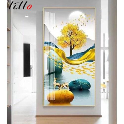 Modern minimalist wall poster, canvas art, abstract painting, warm color, line, artistic poster, wall image for living room deco