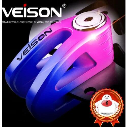 VEISON Motorcycle Lock Colorful Moto Theft Pretection Brake Motorcycle Alloy Lock Motorbike Lock Moto Locks Waterproof Disc Lock