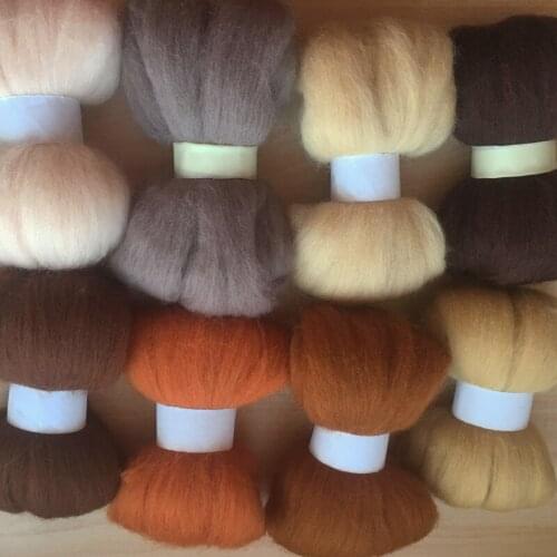 WFPFBEC wool felt poke fun brown seven color 10g/8pcs/lot 80g+gift free shipping