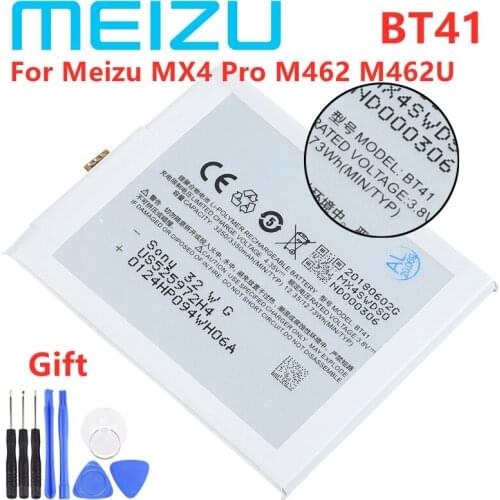 Meizu 100% Original 3350mAh BT41 Battery For Meizu MX4 Pro M462 M462U Mobile Phone Latest Production High Quality Battery