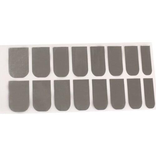 16PCS Silver Nail Art Decal Sticker Patch Foils Tips Wraps DIY Decorations