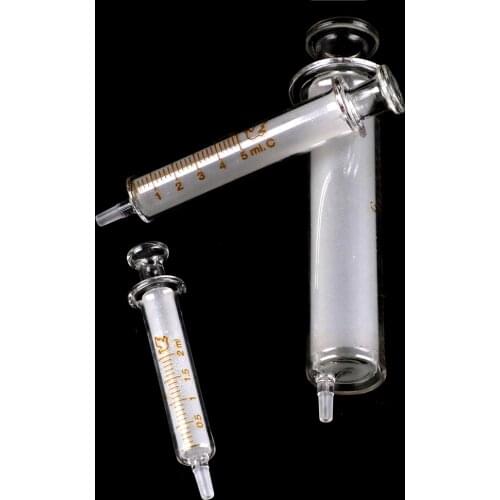 2ML 5ML 10ML Glass Syringe Injector Sampler Dispensing With Ink Chemical Medicine