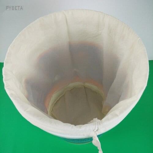 2pcs- 60 density Cylindrical hand made cotton drawstring filter bag for Tea Pollen water boil bag milk coffee filter