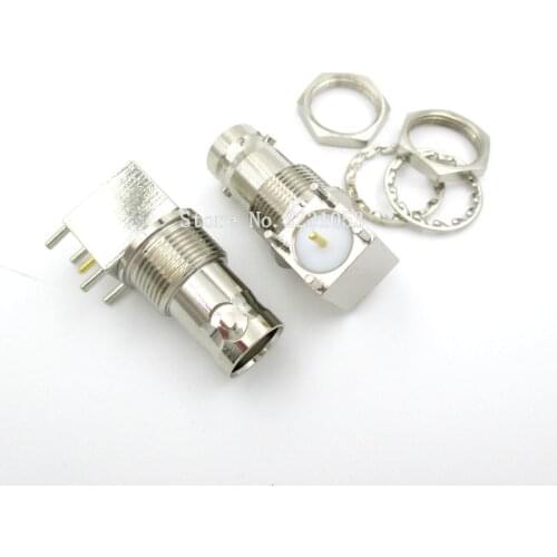 2PCS/LOT BNC-KWE BNC connector BNC Sockets video monitoring socket PCB elbow plank