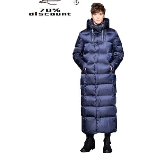 2020 New Goose Down Jacket Men Long Thick Korean Mens Winter Jackets Down Coat puffer jacket Doudoune Homme KJ2335