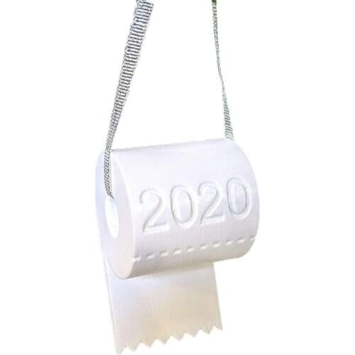 2020 Christmas Ornaments Creative Paper DIY Christmas Tree Hanging Pendant Santa Claus with Mask Personalized Christmas Decor