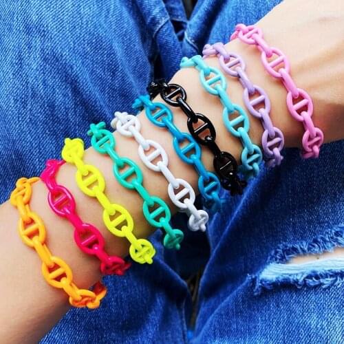 5 Pcs Summer color Enamel Geometric Bracele Zircon Bracelet jewelry for women jewelry Women bangle 51737