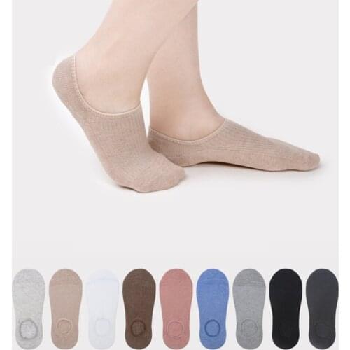 6 pair / pack Womens Solid Color Spring Summer Thin Breathable Cotton Boat Low Cut Socks