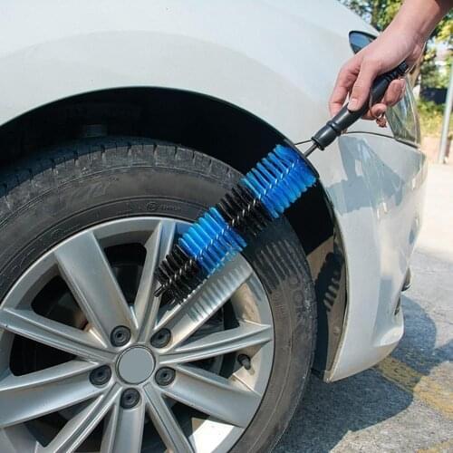 80% HOT SALES!!! Car Vehicle Tire Tyre Wheel Rims Steel Wire Long Brush Washing Cleaning Tool