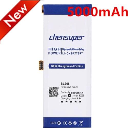 Chensuper 5000mAh BL268 Battery For Lenovo zuk Z2 Z2131 Battery Cell phone Batteries