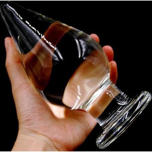 Super Big Anal Plug Large Transparent Crystal Glass Butt Plug Anal Dildo Huge Anal Sex Toys For Woman Man