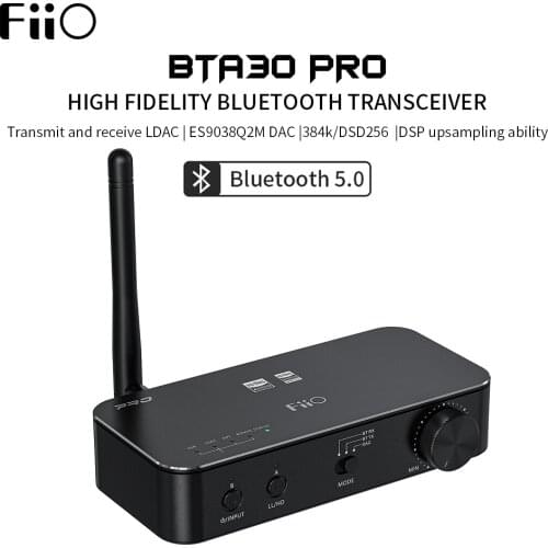 FiiO BTA30 HiFi Wireless Bluetooth 5.0 LDAC Long Range 30M Transmitter Receiver for PC/TV/Speaker/Headphone