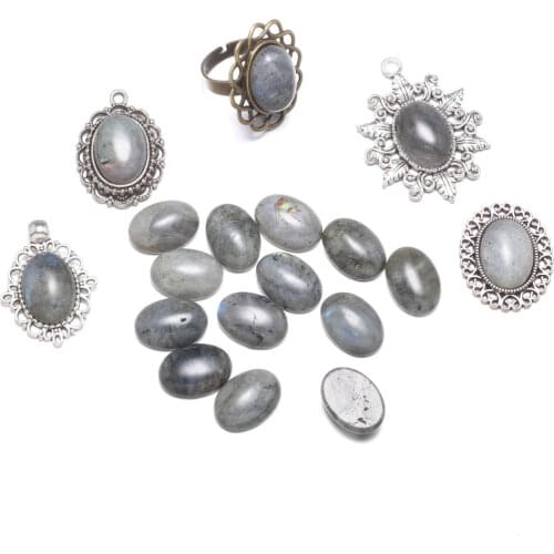 5Pcs 6x8/10x14/12x16/15x20/18x25mm Natural Stone Beads Lapis Lazuli Oval Loose Cabochon Bead Fit Pendants Rings Jewelry Making