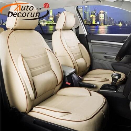 AutoDecorun Custom PU leather seat cover sets for Peugeot 607 car seat covers cushion seat supports cover complete set styling