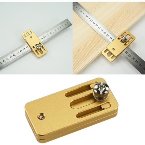 Woodworking Scribing Tool Positioning Block Crossed-Out Tools Line Drawing Marking Gauge Steel Ruler Limiter
