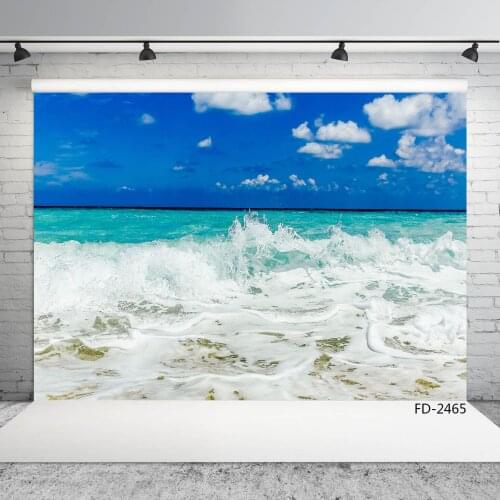 Sea Wave Sky Photographic Backgrounds Vinyl Photo Studio Backdrops for Baby Children Wedding Photobooth Photophone Photoshooting