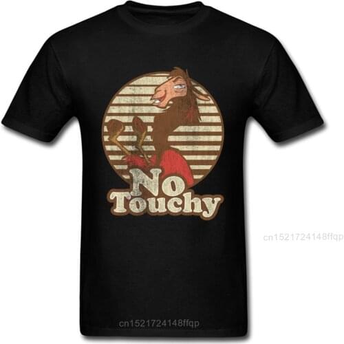 No Touchy T-shirt Man Funny T Shirt Black Classic Tshirts Wholesale Clothes Short Sleeve Youth Tops Autumn Tee-Shirts Black
