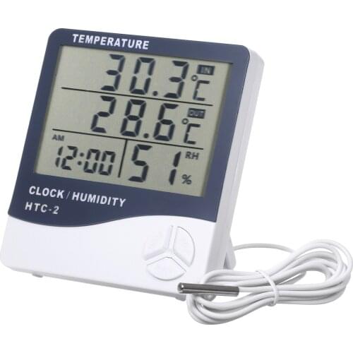 HTC-2 Intelligent Temerature Humidity Meter Home Use High Accuracy Thermometer Digital High Definition Large Display Screen