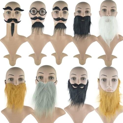 Masquerade Props Holiday Party Dress Up Fake Beard Simulation Beard Eight Character Beard Beard Mans Beard Prom Party Props