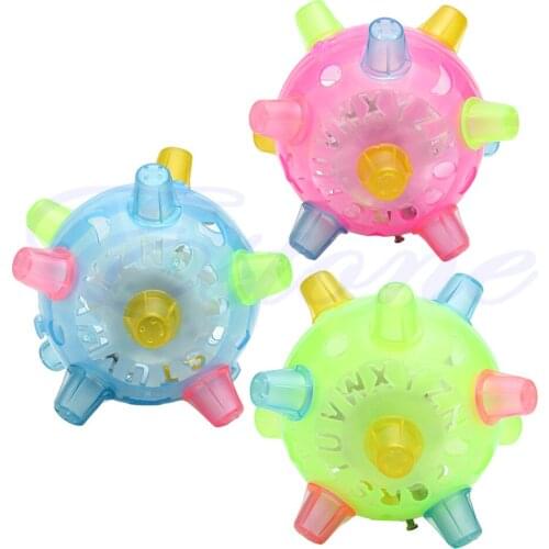 Jumping LED Disco Dancing Ball Flashing Light Up Music Bounce Bouncing Toy Ball
