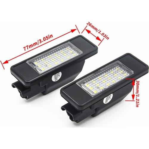2 pcs 18 LED License Plate Light Lamp For Peugeot 207 307 308 Citroen Berlingo 2004-2009 C3 C4 C5 C6 5D
