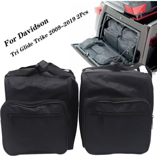 Motorcycle Saddlebags Trunk Liner Bag Luggage Bags For Harley-Davidson Tri Glide Trike 2009-2019 2Pcs