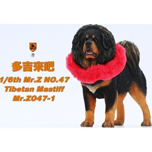 Mr.Z About 20 Cm 1/6 Scale Simulation Animal Tibetan Mastiff Dog Model Toy Action Figure Scene Home Decoration Toy Collection