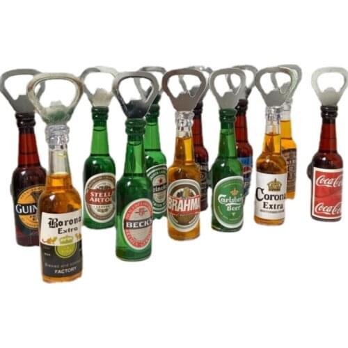 Creative Simulation Beer Bottle Opener Multifunctional Magnetic Refrigerator Magnet Bottle Bar Decoration Kitchen Gadgets
