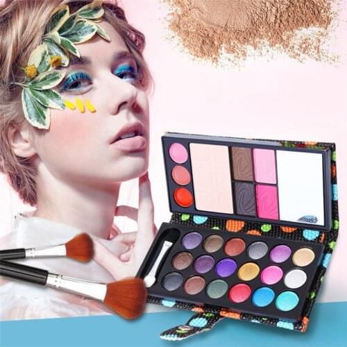 2017 New 26 Colors Fashion Cosmetic Eye Shadow Makeup Palette Eyeshadow Blush Lip Gloss Powder Women Party Daily Makeup Set