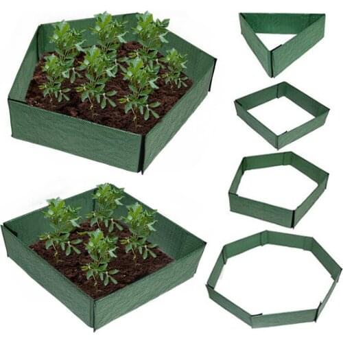 15*50cm Garden Bed Fence Portable Breathable Green Raised Plant Bed Board Plate Outdoor DIY Vegetable Flower Planting Flowerbed