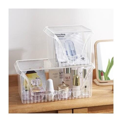 Transparent Cosmetics Storage Box Desktop Artifact Home Dorm Mask Bathroom Skin Care Racks Large Organization Holder