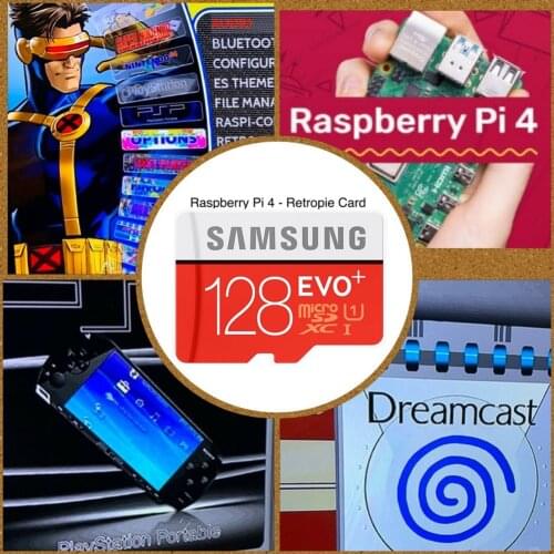 RetroPie SD Card 128GB For Raspberry Pi 4 14000+ Games 45+ Emulators Preloaded Diy Emulation Station ES NES FC PS NEOGEO PSP PC