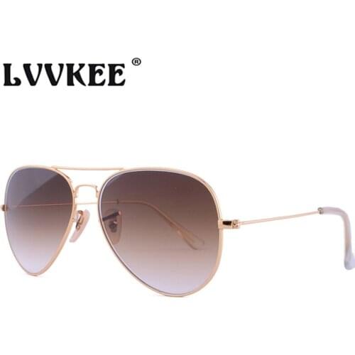 Pilot Classic glass lenses Sunglasses Men Women 58mm G15 lens Aviation Sun Glasses for Male UV400 rays Protection Oculos De Sol