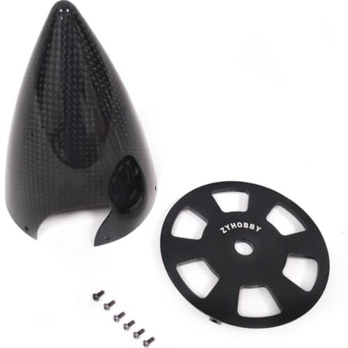 1Pc 3.5"inch/89mm Carbon Fiber Spinner Aluminum Back Plate 2 Blades Spinner For Gasline RC Airplane