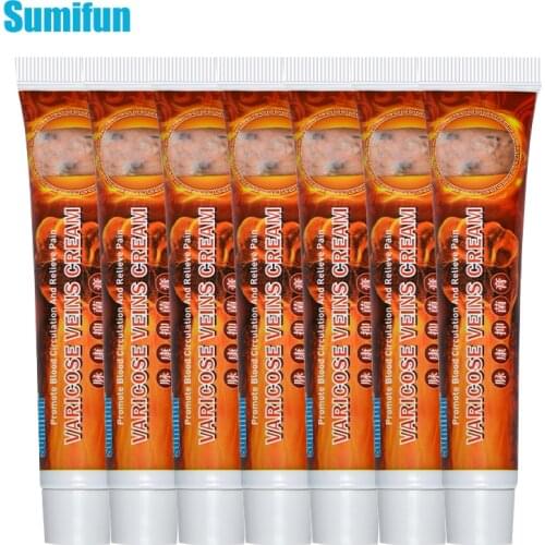 Sumifun 7pcs Varicose Veins Miracle Cream Varicosity Angiitis Remedy Ointment Relief Veins Pain Phlebitis Spider legs