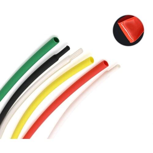 4.8mm Diameter Adhesive Lined 3:1 Heat Shrink Tube Dual Wall Glue Wrap Wire Waterproof Black/Red/Yellow/Green/Blue/White/Clear