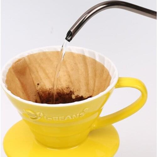 V60 Filter Cup Special 102 Coffee Filter Paper Coffee Filter Papers Unbleached Original Wooden Drip Paper Cone Shape Coffee Tool