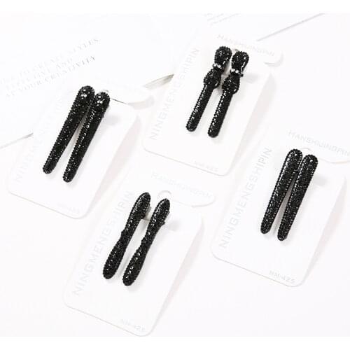 Multi-style fashion paint point drill duckbill clip butterfly bow tie duckbill clip side clip Girl Women Hair accessorie