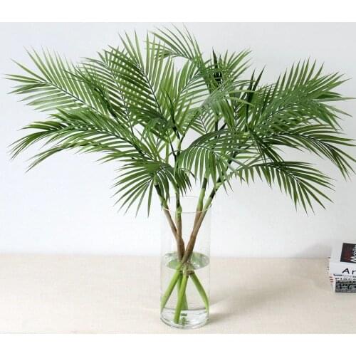 90 CM Green Artificial Palm Leaf Plastic Plants Garden Home Decorations Scutellaria Tropical Tree Fake Plants