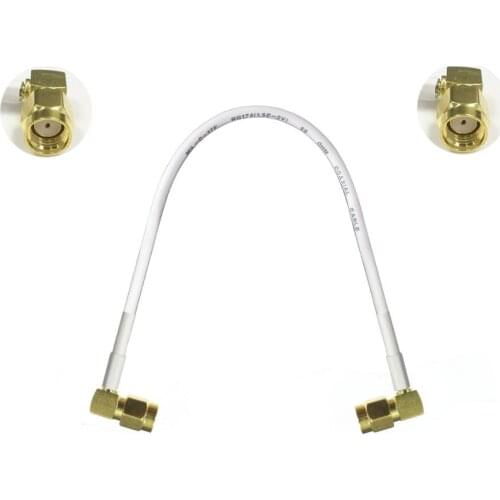 1PC RP-SMA Male right angle to RP-SMA Male right angle coax cable adapter 15/30/50/100cm low loss high quality wireless router