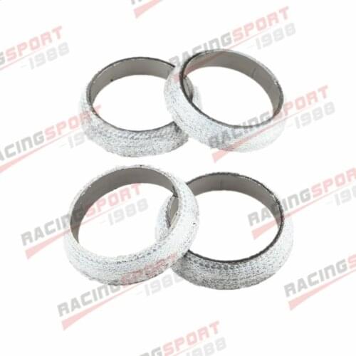 4PCS 1.75" Header Manifold Downpipe Exhaust Flange Weld-On Graphite Donut Gasket