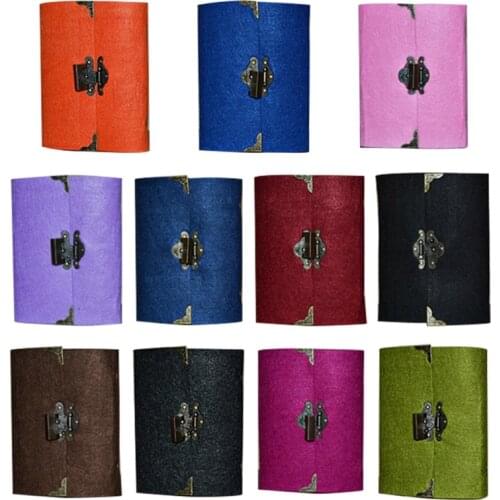 Retro Travel Notebook with Lock Key Diary Planner Journal Notepad Kraft Paper M17F