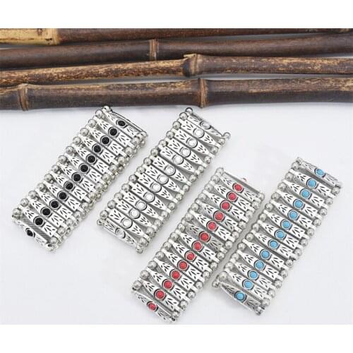 Bohemia Alloy Tassel Beaded Bracelet for Women Stone Bracelets Set European and American vintage bracelets Jewelry