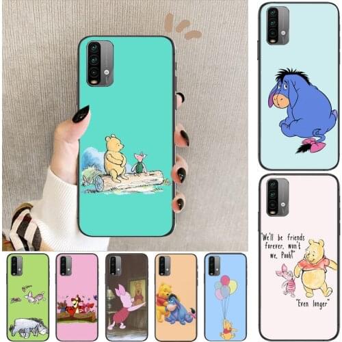 Disney Winnie Bear Cute Phone Case For XiaoMi Redmi 11 lite 9C 8A 7A Pro 10T 5G Anime Cover Mi 10 Ultra Poco M3 X3 NFC 8 SE
