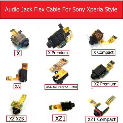 Audio Jack Flex Cable For Sony Xperia X/X Compact/X Performance/XA/XA1/XA1P/XA1 Ultra/XZ Premium/XZ/XZS/XZ1/XZ1 Replacement